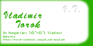 vladimir torok business card